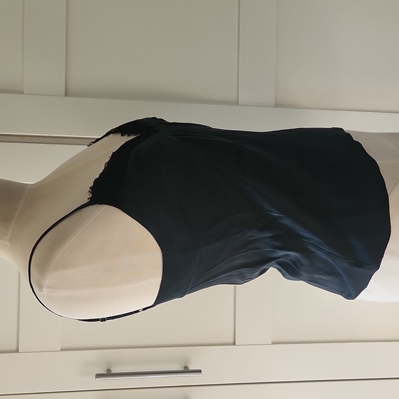 Diane Von Furstenberg Black Silk Lace Cami Top Size 8 Euc - Picture 4 of 7